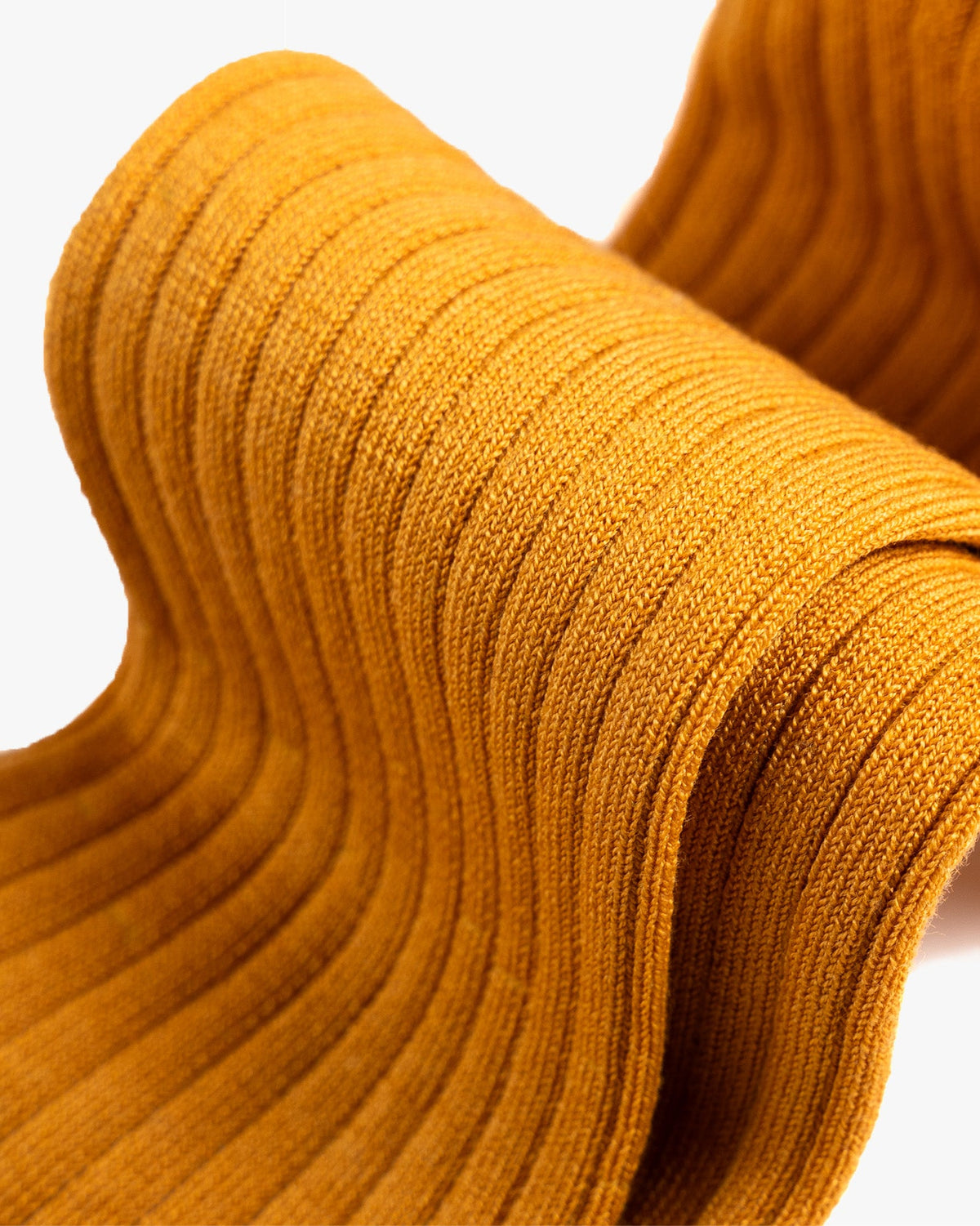 Nils – Knee-High Cotton Socks – Mustard Yellow