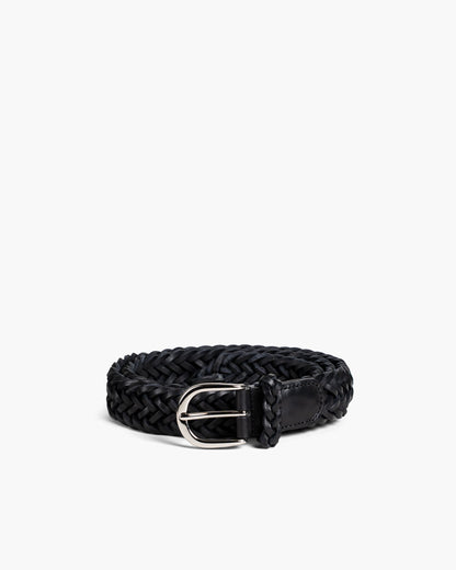 Braided Belt – Black Leather