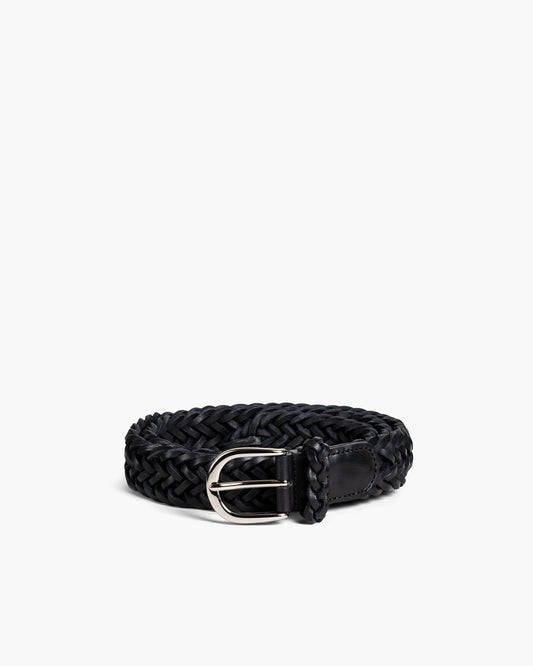 Braided Belt – Black Leather