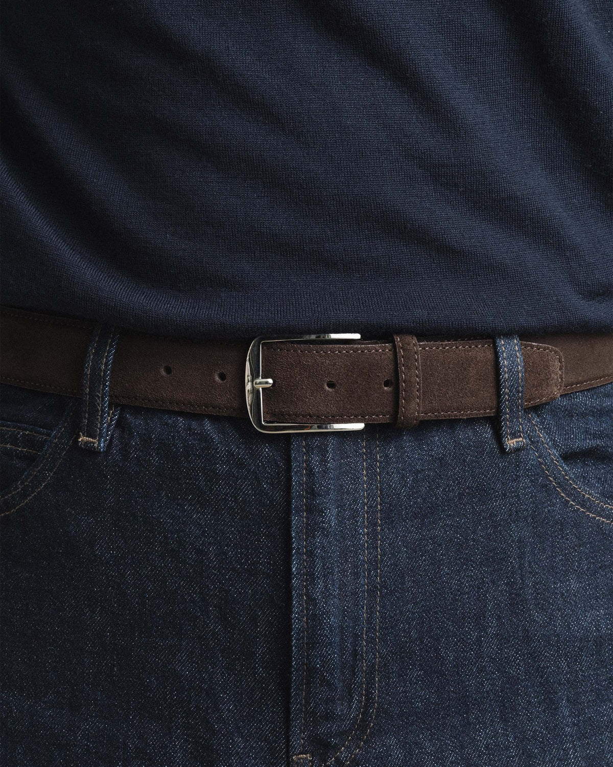 Belt – Dark Brown Suede
